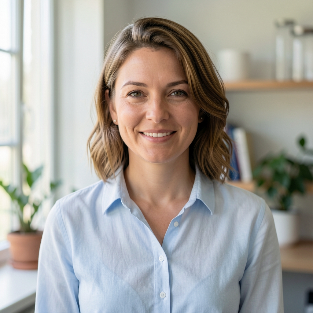 Autorenporträt Johanna Weber, Rezeptentwicklerin und Kursautorin, natürliches Licht